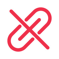 Obraz premium unlink outline fill icon