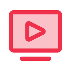 video outline fill icon