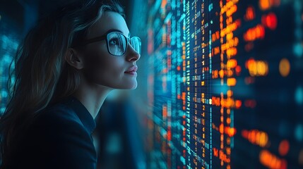 Analysts sharing benchmarking insights, with a sharp abstract stock graph background in high resolution, symbolizing data-driven decisions.