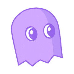 cute cartoon purple