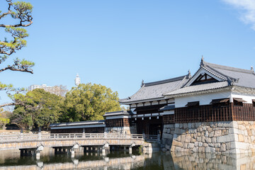 Hiroshima castle park in Hiroshima, Japan