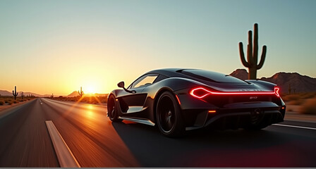Obraz premium car in the evening