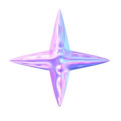 groovy holographic 3d icon graphic for y2k mood