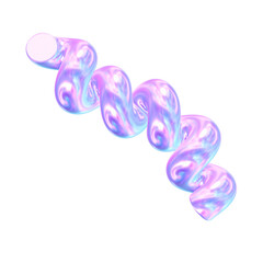 groovy holographic 3d icon graphic for y2k mood