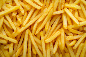 Texture Scattered Fried French Fries For Backgrounds Created With Artificial Intelligence