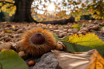 The wonderful chestnut season has started..
