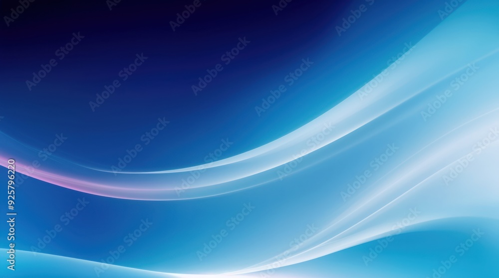 Poster refined cobalt curves intertwining smoothly over a gradient