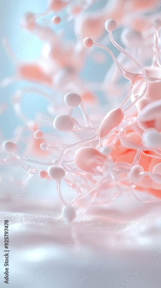 Aufkleber 3d brain model with flowing signals, logical thinking networks, and abstract thought visualization, 