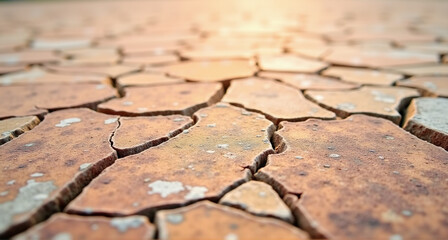 Obraz premium dry cracked soil