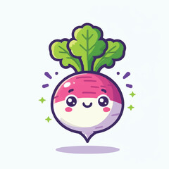 Obraz premium vector illustration of a radish