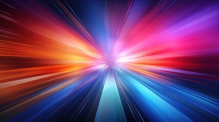 Abstract colorful background with radial lines.