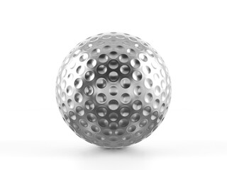 Silver golf ball