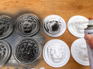 varnish painting 3d decor with aerosol