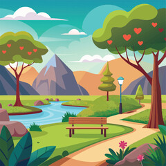 Fototapeta premium landscape with trees