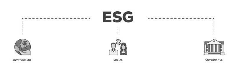 ESG icon infographic illustration concept with icon of  investment screen ing icon live stroke and easy to edit 