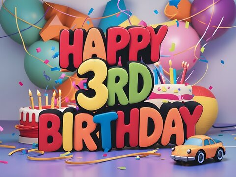 Happy 3Rd Birthday Images – Browse 4,492 Stock Photos, Vectors