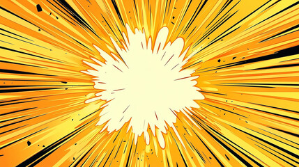 Yellow fast zooming comic blast vector illustration background stock illustration