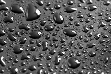 Water drops on a black background. Texture
