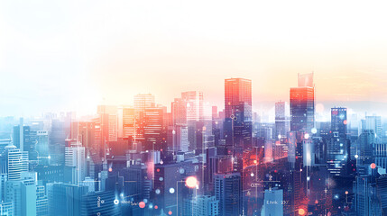 Fototapeta premium office buildings and a corporate background banner