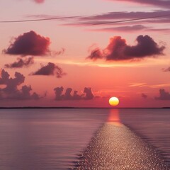 sunset over the sea
