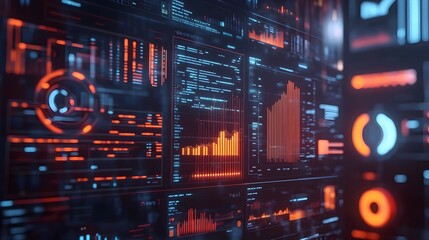 Real time Data Analysis 3D Digital Dashboard Visualization