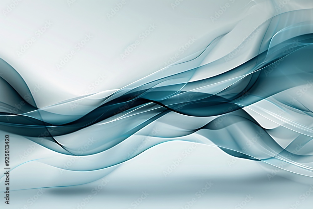 Poster a calming abstract background with flowing lines and cool tones, offering a serene atmosphere with p
