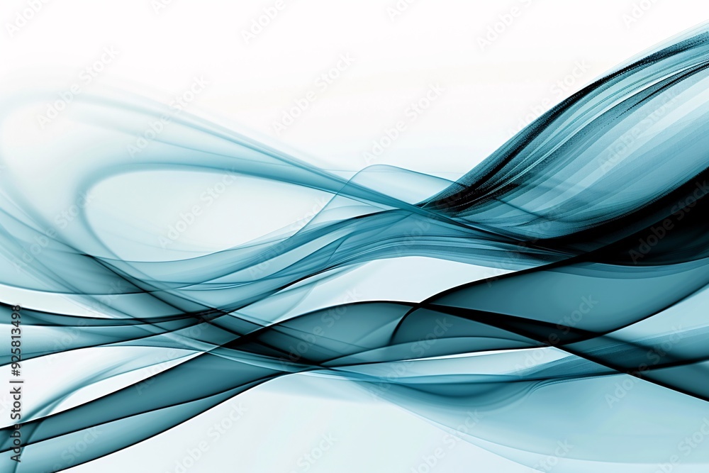 Poster a calming abstract background with flowing lines and cool tones, offering a serene atmosphere with p