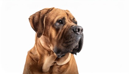Obraz premium マスティフのポートレート（Mastiff portrait on white background） 