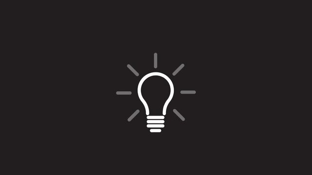 Light bulb illustration on black background