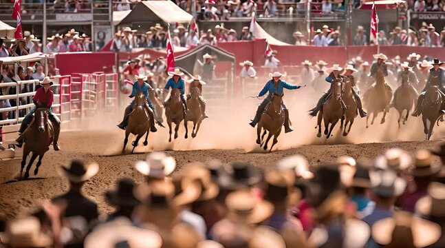 Annual Calgary Stampede. Rodeo, Concerts, Parades, and Competitions