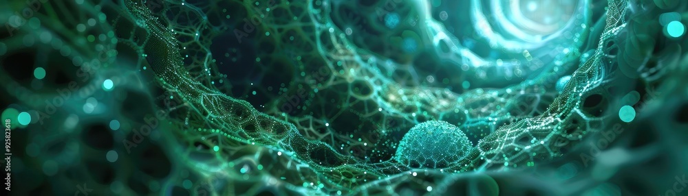 Aufkleber a stunning abstract representation of a microscopic view, depicting intricate patterns and vibrant c