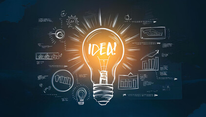 Conceptual Light Bulb Image A Powerful Metaphor for Innovative Marketing Strategies.