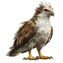 Photography of a Majestic Griffin Creature Isolated on Plain White Background Transparent PNG