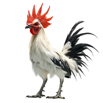 Photography of Majestic Mythical Cockatrice Creature on Plain Background