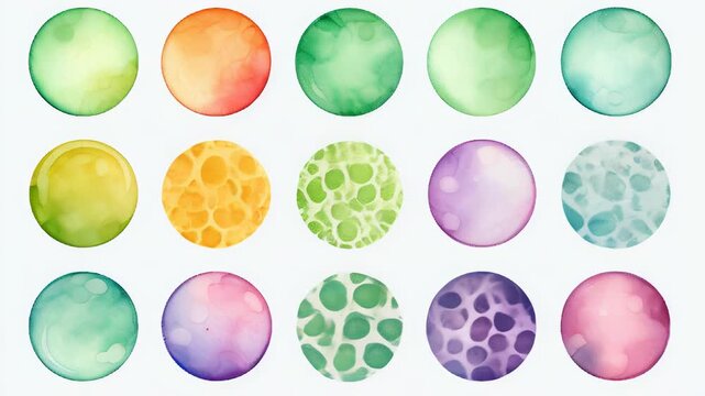 Colorful watercolor patterns created through artistic blending on paper