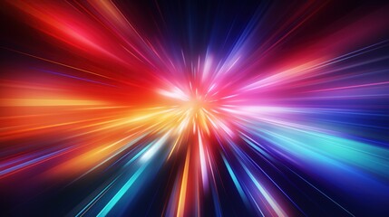 Abstract light streaks in vibrant colors, creating a dynamic and energetic background.