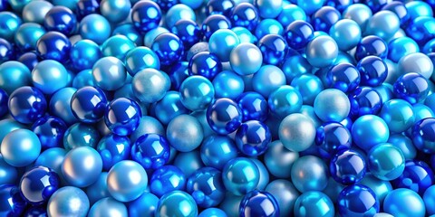 Fototapeta premium Background with a pile of colorful blue balls, blue, balls, colorful, background, texture, spherical, design, decoration