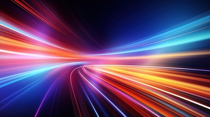 Obraz premium Abstract motion blur background with vibrant streaks of light.