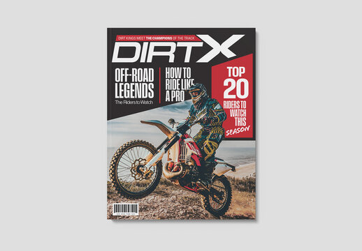 Motorsport Racing Sport Magazine Cover Layout