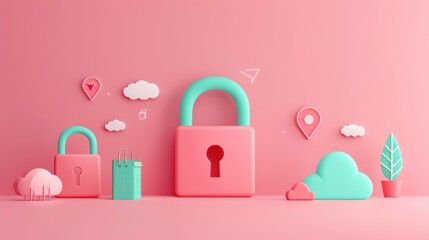 A visual representation of cybersecurity best practices, with icons and symbols illustrating the importance of regular network security audits for maintaining digital safety.