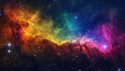 Colorful nebula and starry night cosmos, showcasing the beauty of the universe with vibrant hues and intricate patterns, ideal for a supernova-themed background by Fox Ave Designs