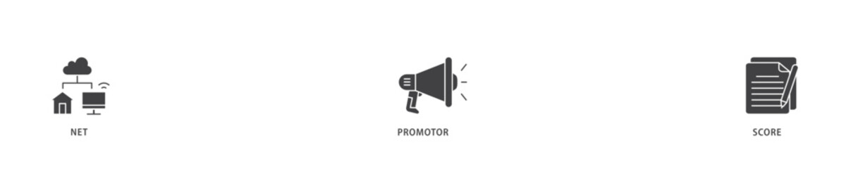 NPS icon infographic illustration concept with icon of shopping, customer, rating, like, premium, and store icon live stroke and easy to edit 