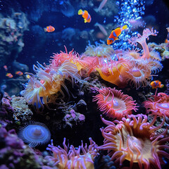 Fototapeta premium beautiful underwater scenery full of fish