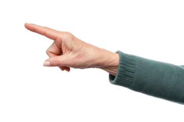 A hand pointing forward, conveying direction and intention, perfect for communication and guidance concepts.