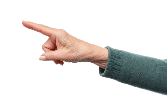 A hand pointing forward, conveying direction and intention, perfect for communication and guidance concepts.
