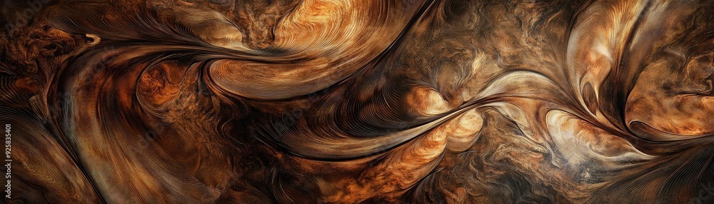 Poster Abstract texture in warm tones, swirling shapes creating a mesmerizing visual experience perfect for backgrounds and digital art.