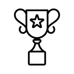 Trophy quality control icon line vector design in trendy style