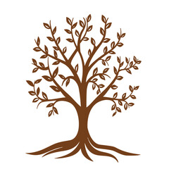 Obraz premium Tree Branch isolated, Tree Clipart, Tree logo, Tree with root illustration