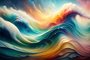 Chromatic Dreamscape: Where vibrant hues dance on waves of imagination, a surreal landscape of color and wonder unfolds.