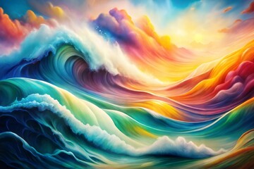 Chromatic Dreamscape: Where vibrant hues dance on waves of imagination, a surreal landscape of color and wonder unfolds.